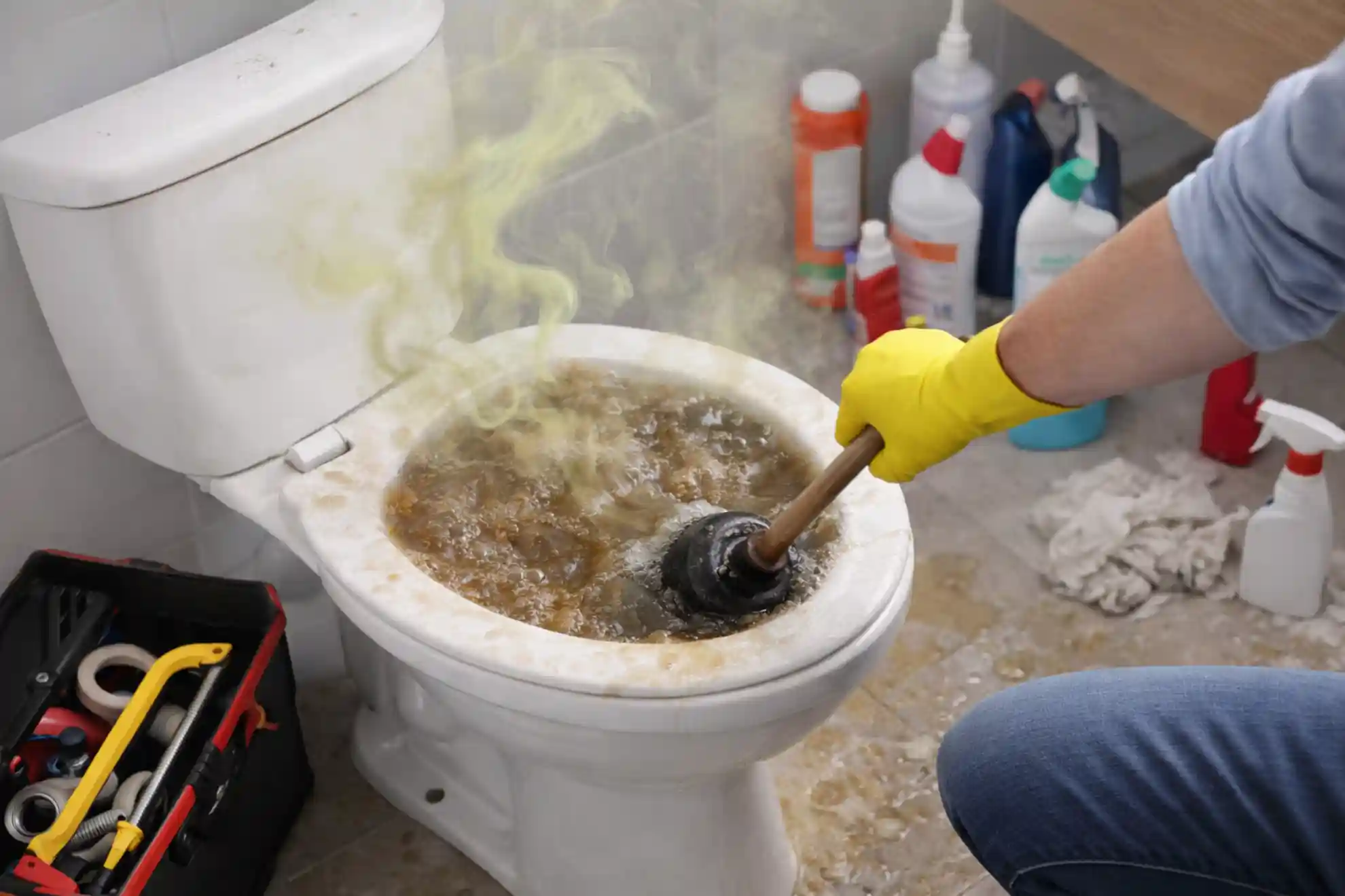 Persistent bathroom drain smell