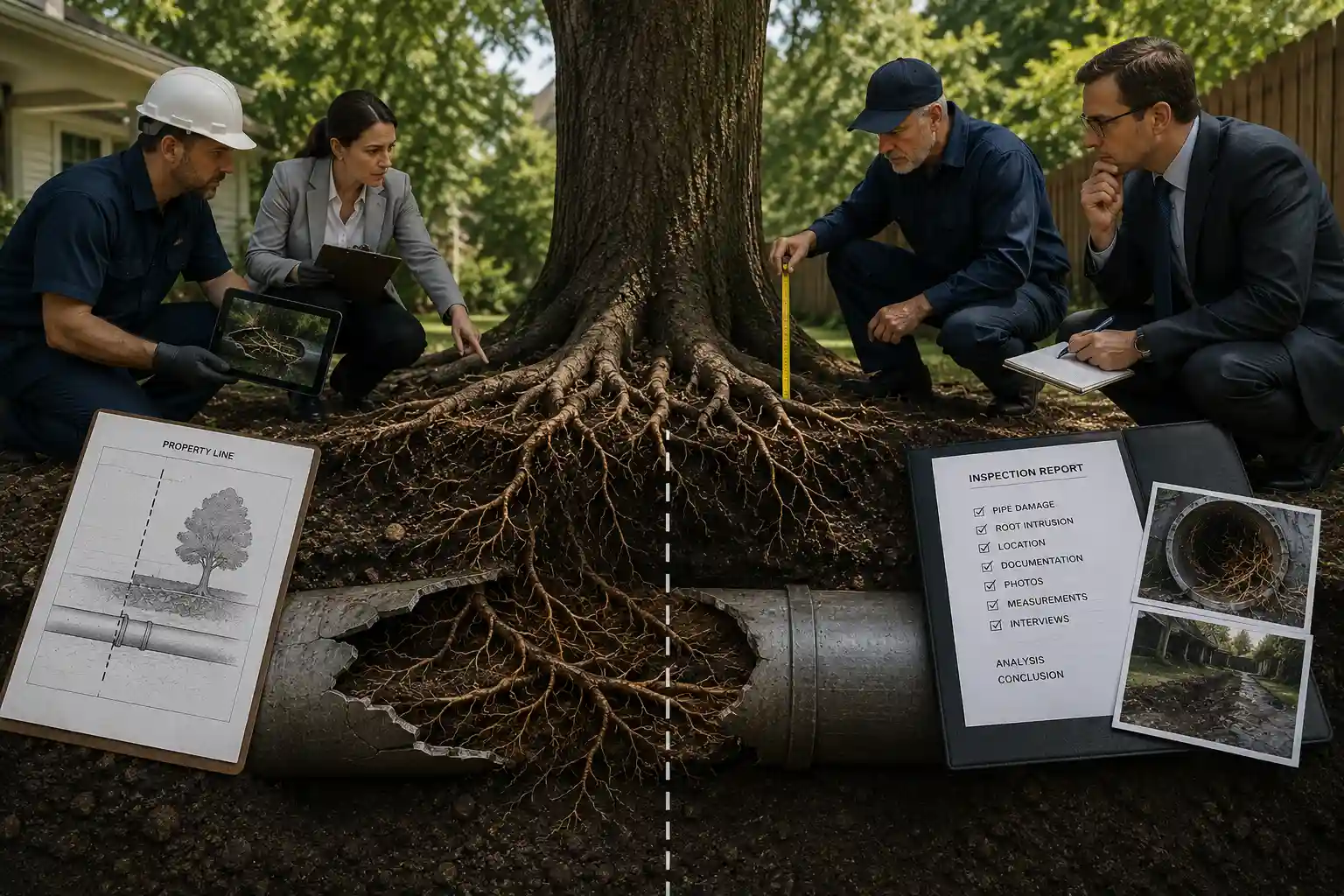 Tree Root Damage to Drain